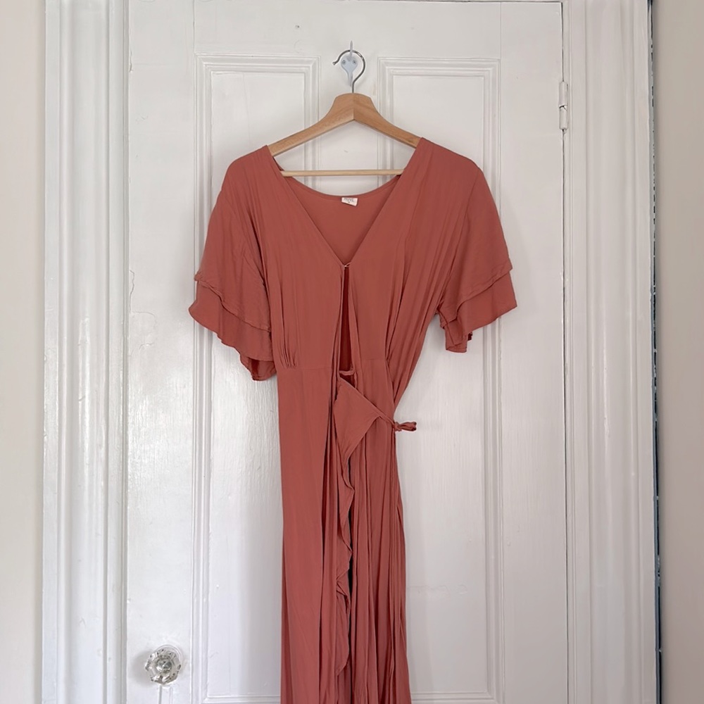 Rove Designs Wrap Dress, XL, Dusty Rose